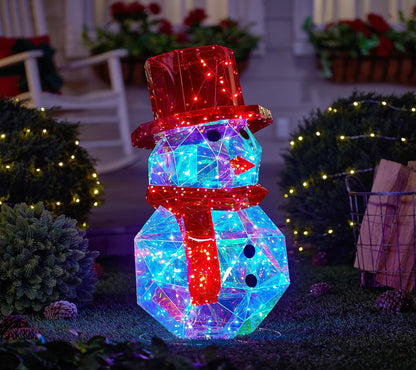 🎅 Vente de Noël anticipée 🎅✨ Figure holographique de Noël pour intérieur/extérieur avec télécommande